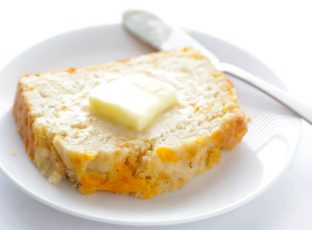 Sliced Garlic Cheddar Beer Bread