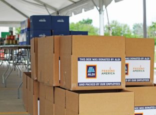 ALDI boxes for Feeding America.